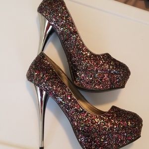Charlotte Russe glitter pumps size 8